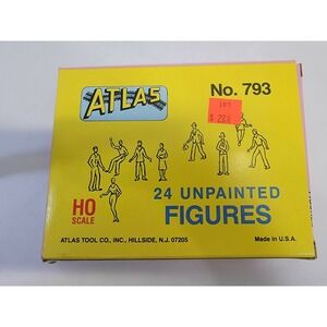 SET OF 2 Atlas No. 793 HO Scale Figures 48 Unpainted Plastic Model Train NEW